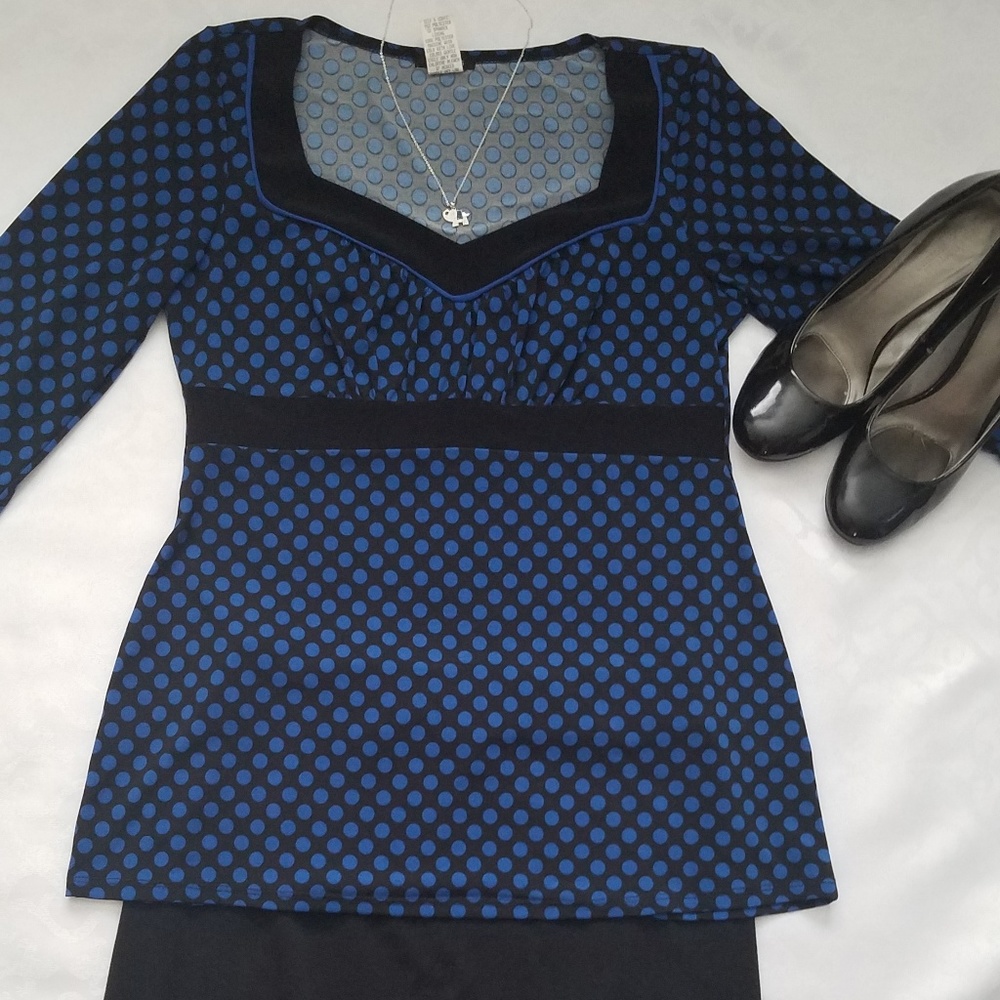 *last chance* Maurice's Dressy polka dot blouse